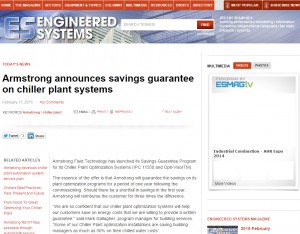 Armstrong announces savings guarantee on chiller plant systems