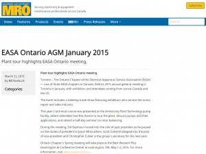 EASA Ontario AGM January 2015