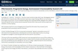 FMA Summits Progressive Energy, Environment & Sustainability Summit 19